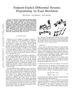 Endpoint-Explicit Differential Dynamic Programming via Exact Resolution