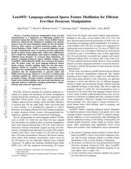 LensDFF: Language-enhanced Sparse Feature Distillation for Efficient Few-Shot Dexterous Manipulation