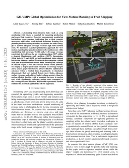 GO-VMP: Global Optimization for View Motion Planning in Fruit Mapping