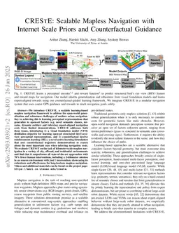 CREStE: Scalable Mapless Navigation with Internet Scale Priors and Counterfactual Guidance