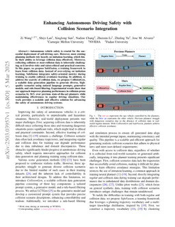 Enhancing Autonomous Driving Safety with Collision Scenario Integration