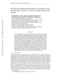 Integrating Protein Dynamics into Structure-Based Drug Design via Full-Atom Stochastic Flows