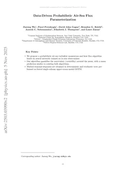 Data-Driven Probabilistic Air-Sea Flux Parameterization