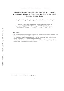 Comparative and Interpretative Analysis of CNN and Transformer Models in Predicting Wildfire Spread Using Remote Sensing Data