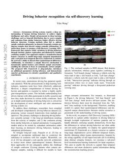 Driving behavior recognition via self-discovery learning