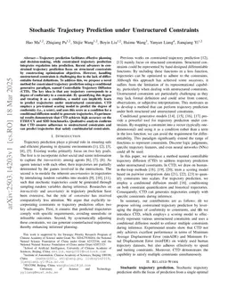 Stochastic Trajectory Prediction under Unstructured Constraints