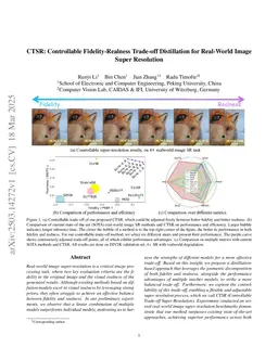 CTSR: Controllable Fidelity-Realness Trade-off Distillation for Real-World Image Super Resolution