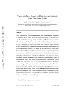 Wasserstein-based Kernel Principal Component Analysis for Clustering Applications
