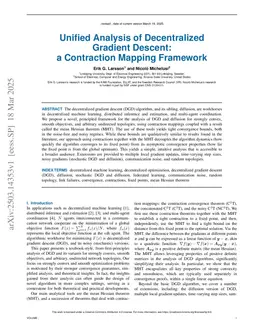 Unified Analysis of Decentralized Gradient Descent: a Contraction Mapping Framework