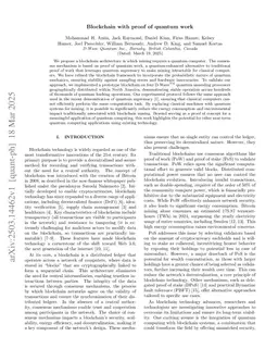 Blockchain with proof of quantum work