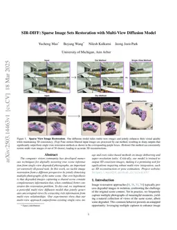 SIR-DIFF: Sparse Image Sets Restoration with Multi-View Diffusion Model