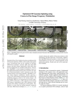 Optimized 3D Gaussian Splatting using Coarse-to-Fine Image Frequency Modulation