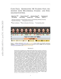 Cafe-Talk: Generating 3D Talking Face Animation with Multimodal Coarse- and Fine-grained Control