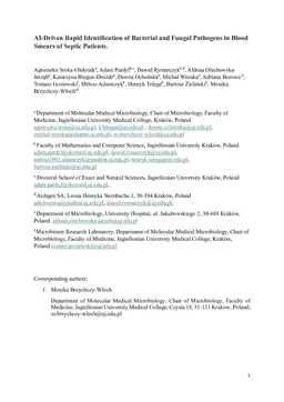 AI-Driven Rapid Identification of Bacterial and Fungal Pathogens in Blood Smears of Septic Patients