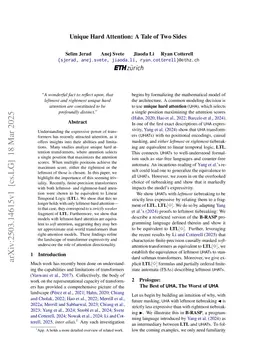 Unique Hard Attention: A Tale of Two Sides