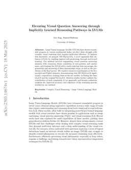 Elevating Visual Question Answering through Implicitly Learned Reasoning Pathways in LVLMs