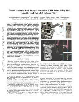 Model Predictive Path Integral Control of I2RIS Robot Using RBF Identifier and Extended Kalman Filter