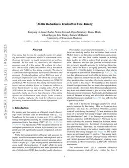 On the Robustness Tradeoff in Fine-Tuning