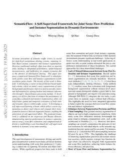 SemanticFlow: A Self-Supervised Framework for Joint Scene Flow Prediction and Instance Segmentation in Dynamic Environments