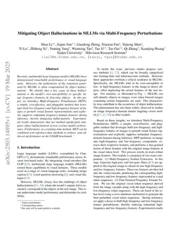Mitigating Object Hallucinations in MLLMs via Multi-Frequency Perturbations