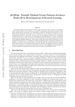 pFedFair: Towards Optimal Group Fairness-Accuracy Trade-off in Heterogeneous Federated Learning