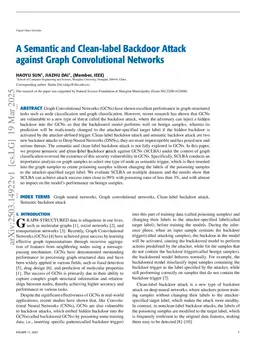 A Semantic and Clean-label Backdoor Attack against Graph Convolutional Networks