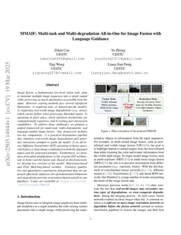 MMAIF: Multi-task and Multi-degradation All-in-One for Image Fusion with Language Guidance