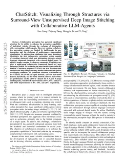 ChatStitch: Visualizing Through Structures via Surround-View Unsupervised Deep Image Stitching with Collaborative LLM-Agents