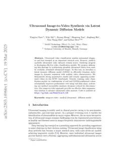 Ultrasound Image-to-Video Synthesis via Latent Dynamic Diffusion Models