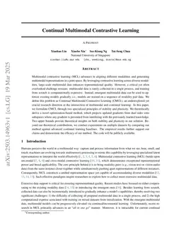 Continual Multimodal Contrastive Learning