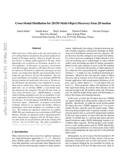 xMOD: Cross-Modal Distillation for 2D/3D Multi-Object Discovery from 2D motion