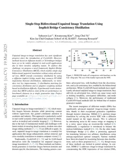 Single-Step Bidirectional Unpaired Image Translation Using Implicit Bridge Consistency Distillation