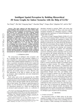 Intelligent Spatial Perception by Building Hierarchical 3D Scene Graphs for Indoor Scenarios with the Help of LLMs