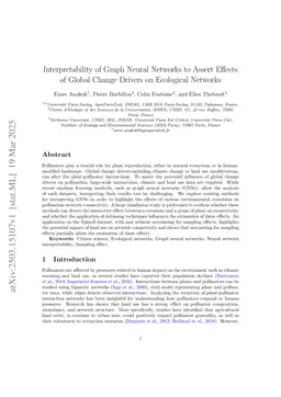 Interpretability of Graph Neural Networks to Assess Effects of Global Change Drivers on Ecological Networks