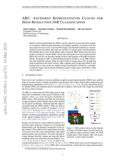 ARC: Anchored Representation Clouds for High-Resolution INR Classification