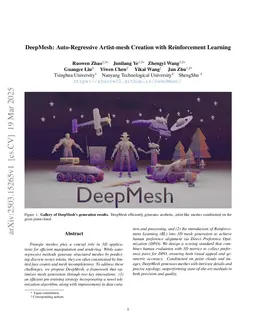 DeepMesh: Auto-Regressive Artist-mesh Creation with Reinforcement Learning