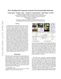 DCA: Dividing and Conquering Amnesia in Incremental Object Detection