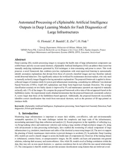 Automated Processing of eXplainable Artificial Intelligence Outputs in Deep Learning Models for Fault Diagnostics of Large Infrastructures