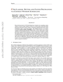 SkyLadder: Better and Faster Pretraining via Context Window Scheduling