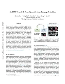 EgoDTM: Towards 3D-Aware Egocentric Video-Language Pretraining