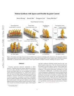 Motion Synthesis with Sparse and Flexible Keyjoint Control