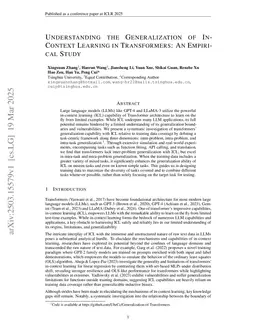 Understanding the Generalization of In-Context Learning in Transformers: An Empirical Study