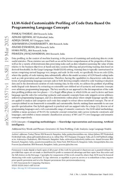 LLM-Aided Customizable Profiling of Code Data Based On Programming Language Concepts