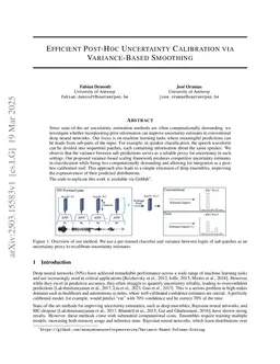 Efficient Post-Hoc Uncertainty Calibration via Variance-Based Smoothing