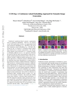 CAM-Seg: A Continuous-valued Embedding Approach for Semantic Image Generation