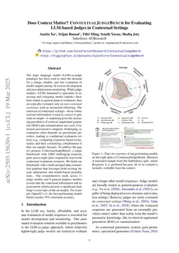Does Context Matter? ContextualJudgeBench for Evaluating LLM-based Judges in Contextual Settings