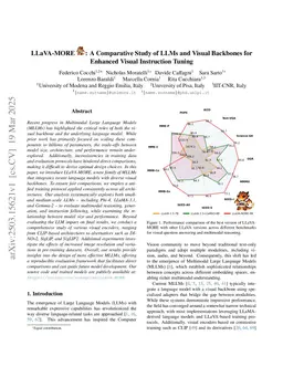 LLaVA-MORE: A Comparative Study of LLMs and Visual Backbones for Enhanced Visual Instruction Tuning