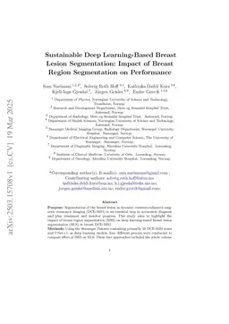 Sustainable Deep Learning-Based Breast Lesion Segmentation: Impact of Breast Region Segmentation on Performance