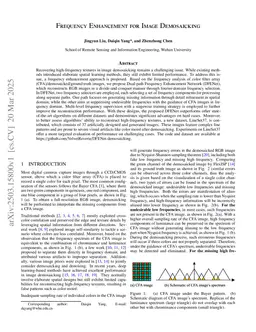 Frequency Enhancement for Image Demosaicking