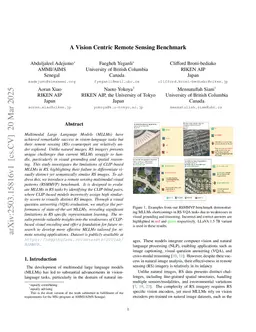 A Vision Centric Remote Sensing Benchmark